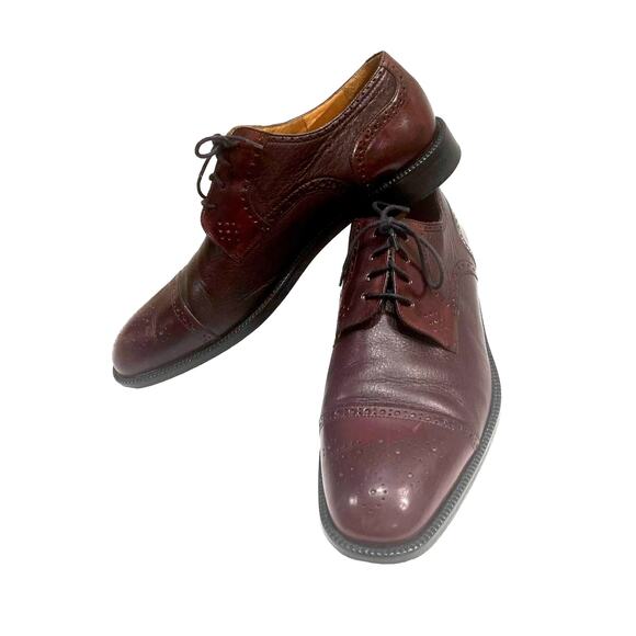 Johnston & Murphy Cellini OXBLOOD Wingtip Oxfords ITALY Brogues | 10M main image 5